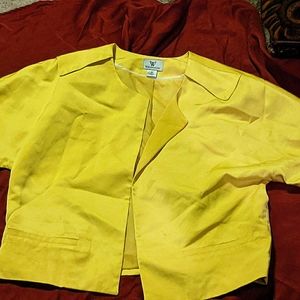 Worthington Yellow Crop Jacket